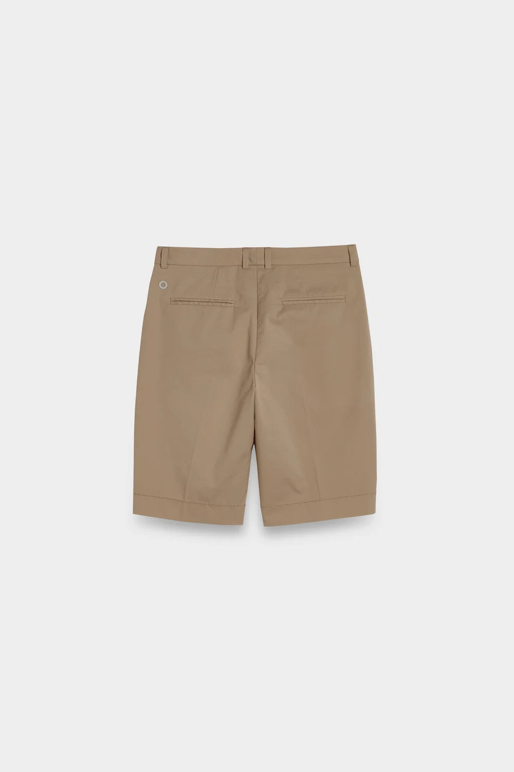 side piping shorts beige back