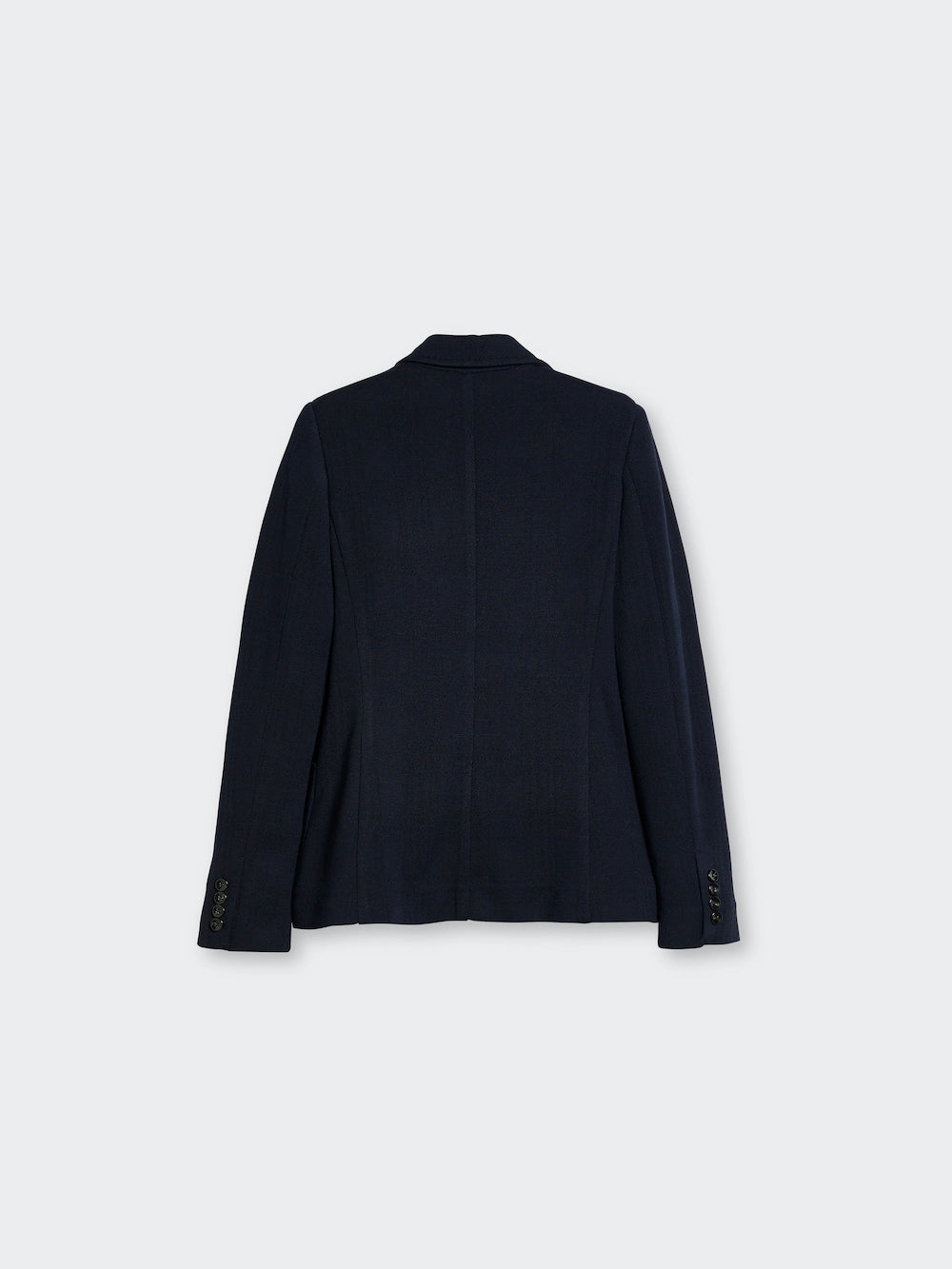 single breasted jersey blazer navy back