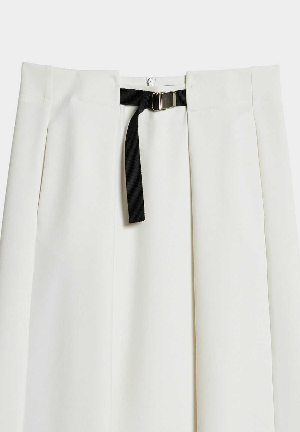 skirt with pleats and belt front detail