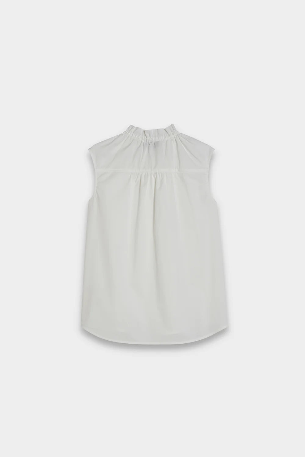 sleeve less poplin blouse back