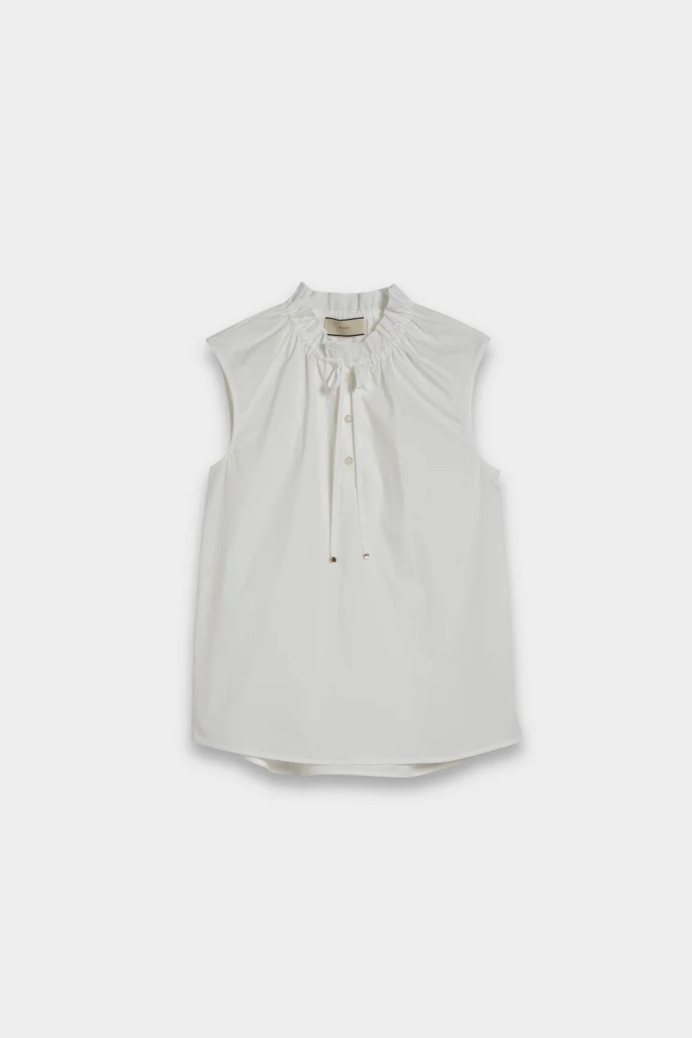 sleeve less poplin blouse front