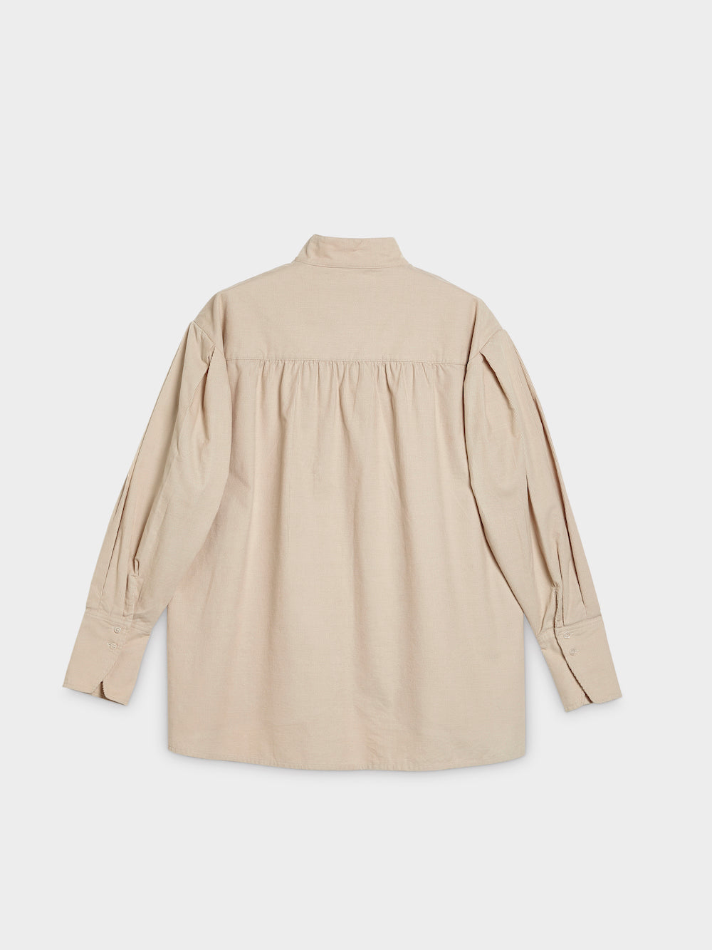 sleeve pleats cord blouse back