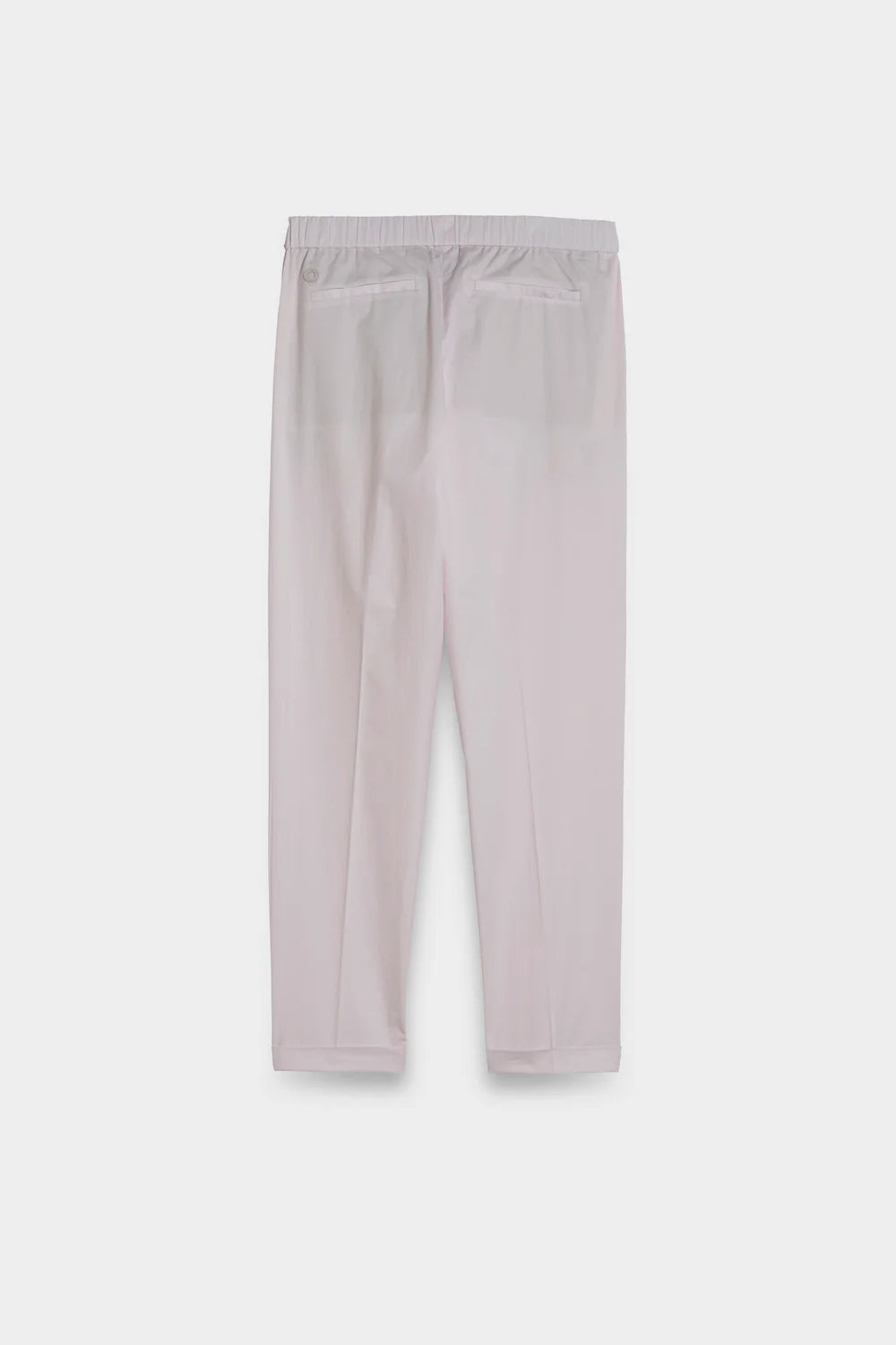 slip-on cotton poplin pants back