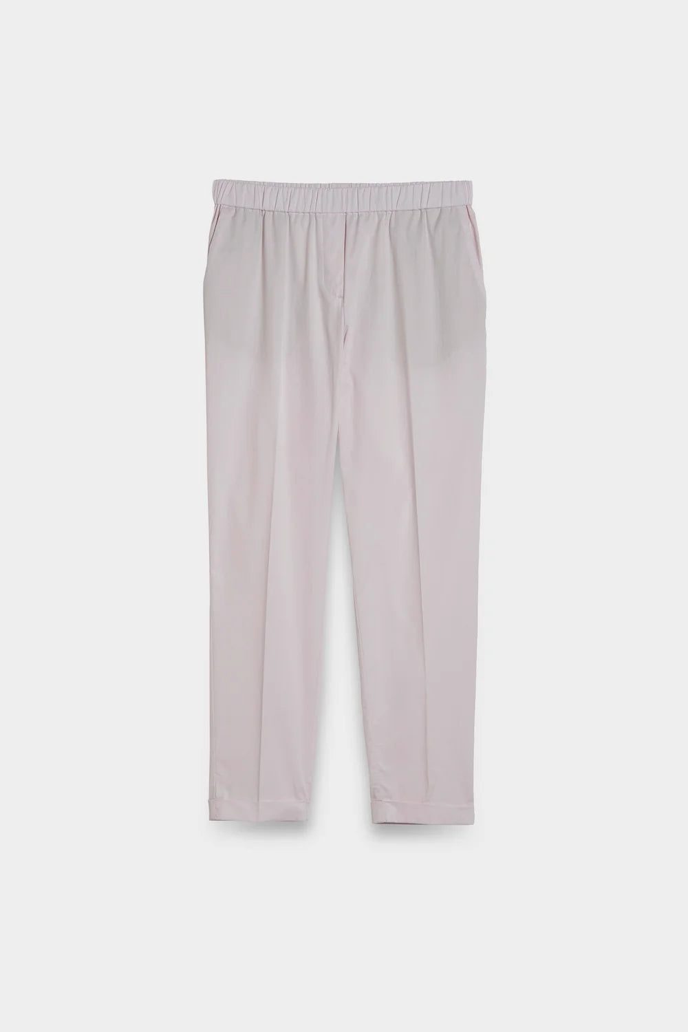 slip-on cotton poplin pants front