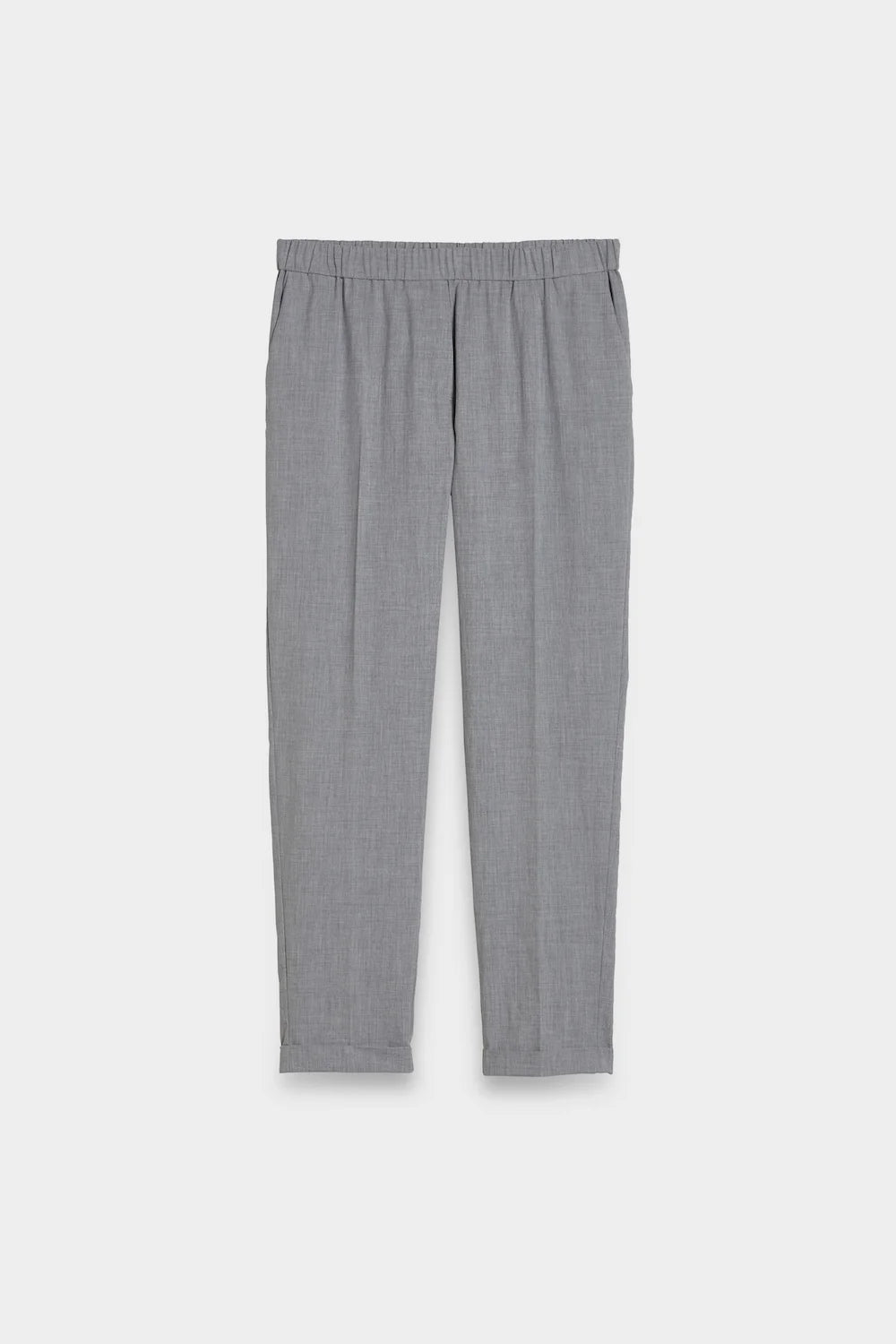 slip-on pants grey front