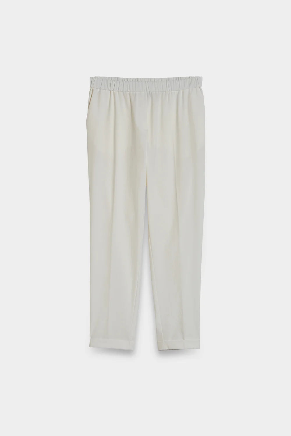 slip-on pants white front