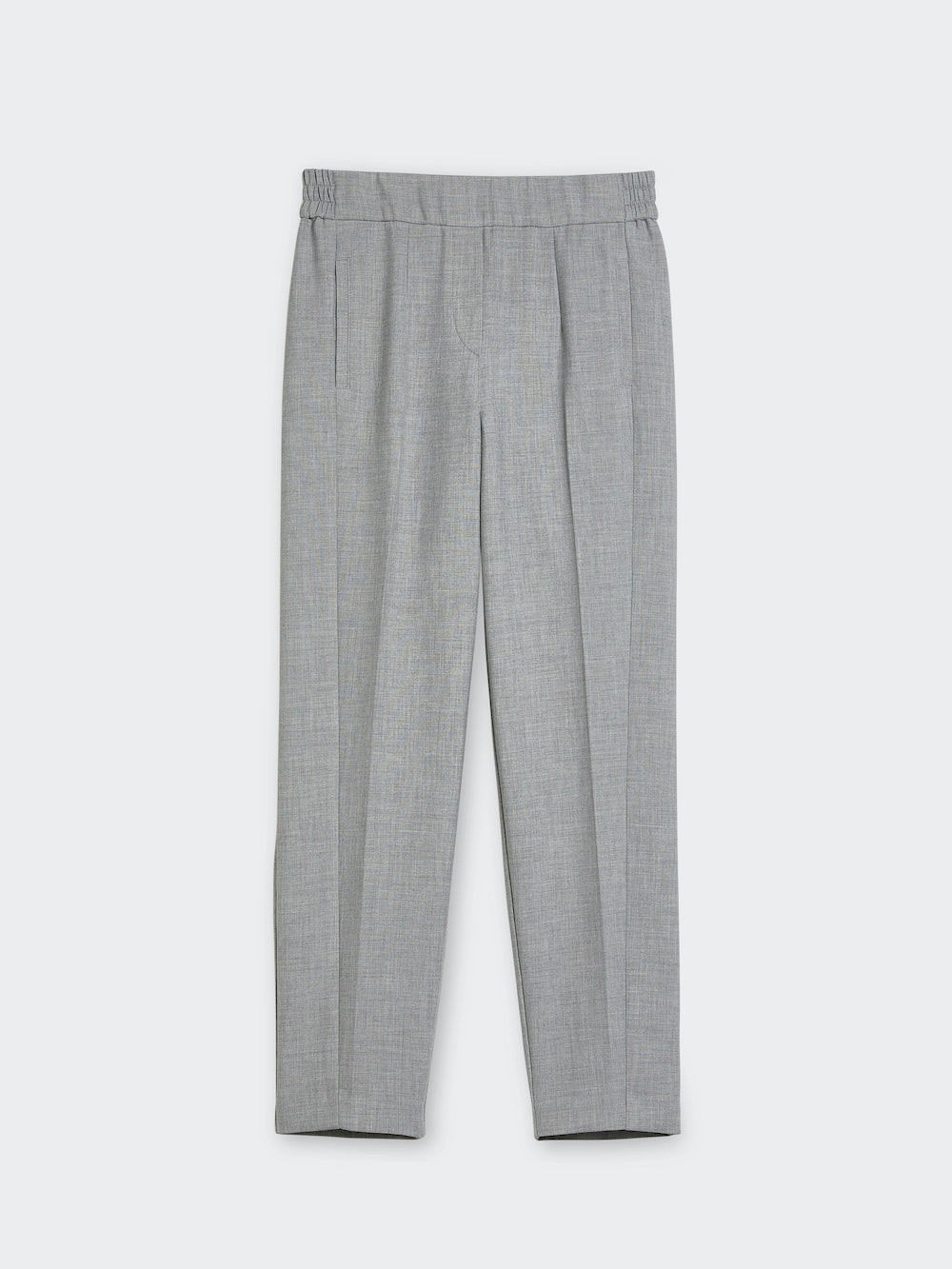 slip on tight pants grey front