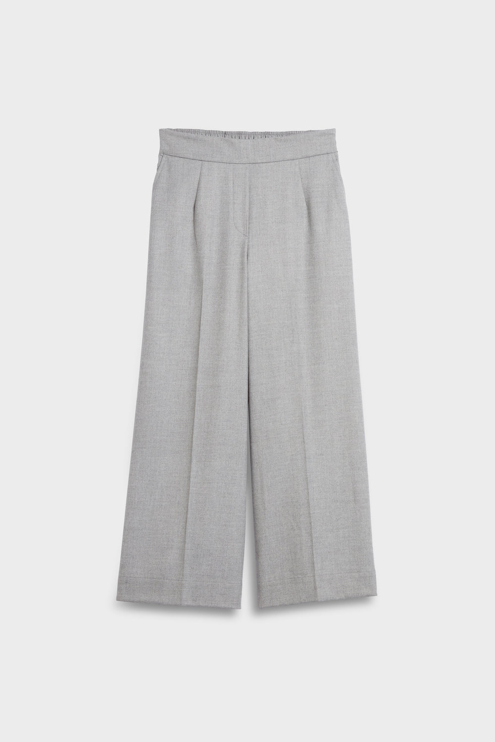 slip on wide flannel pants front