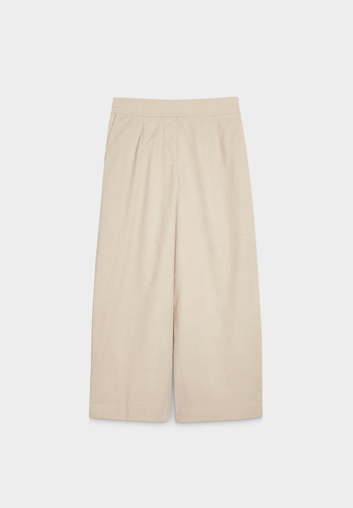 slipover wide fine cord pants