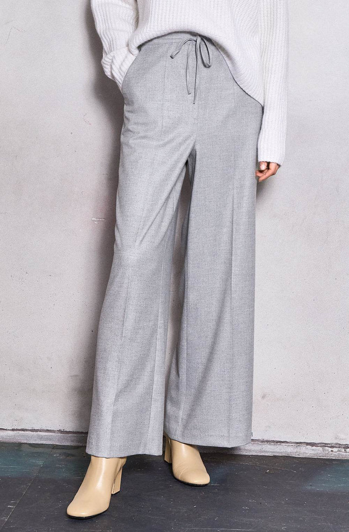 Slipover Wide Flannel Pants - SPOON