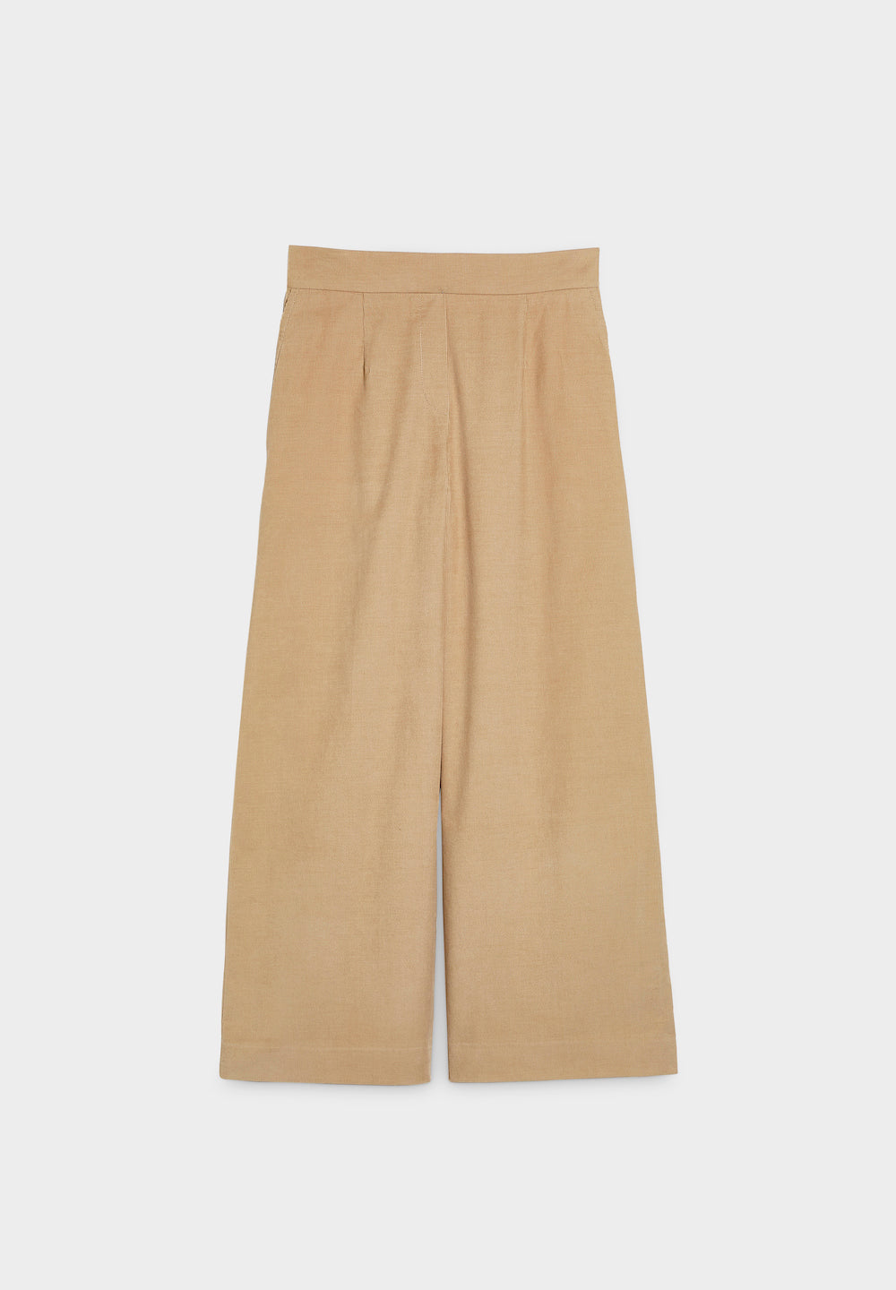 slipover wide fine cord pants caramel