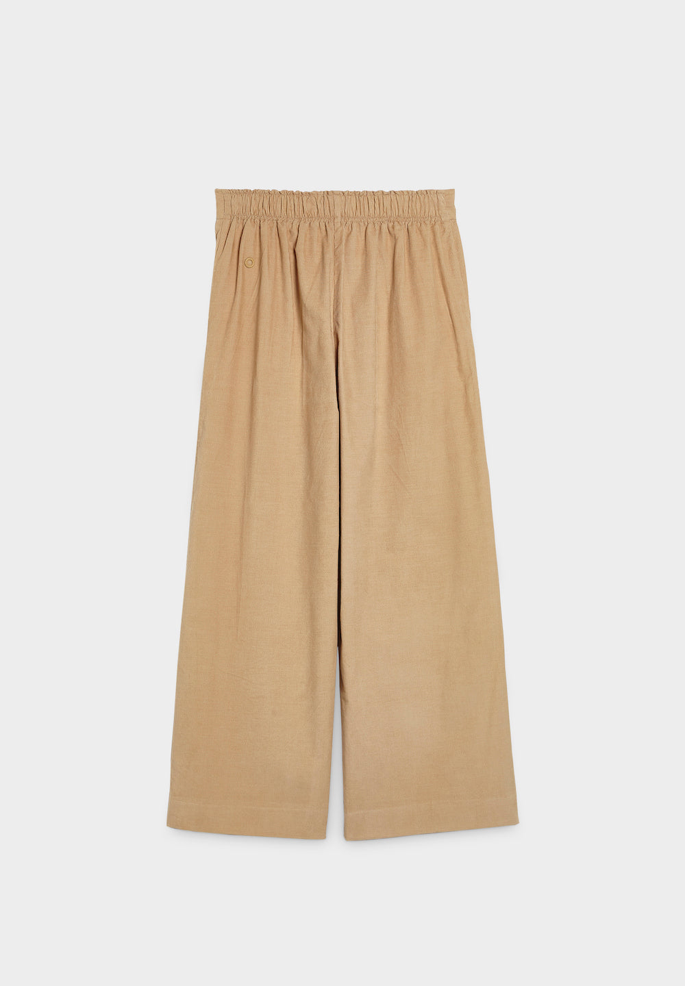 slipover wide fine cord pants caramel back