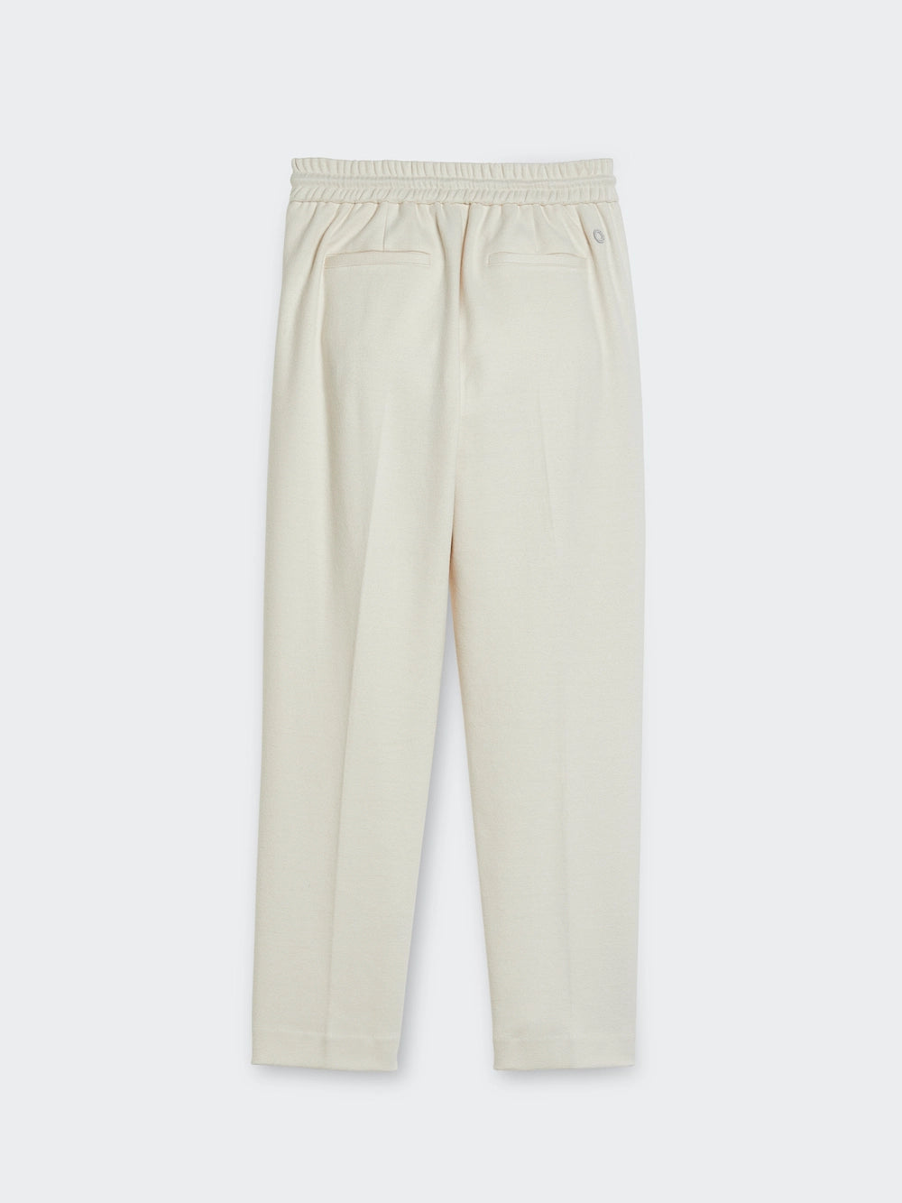 straight string pants crema back