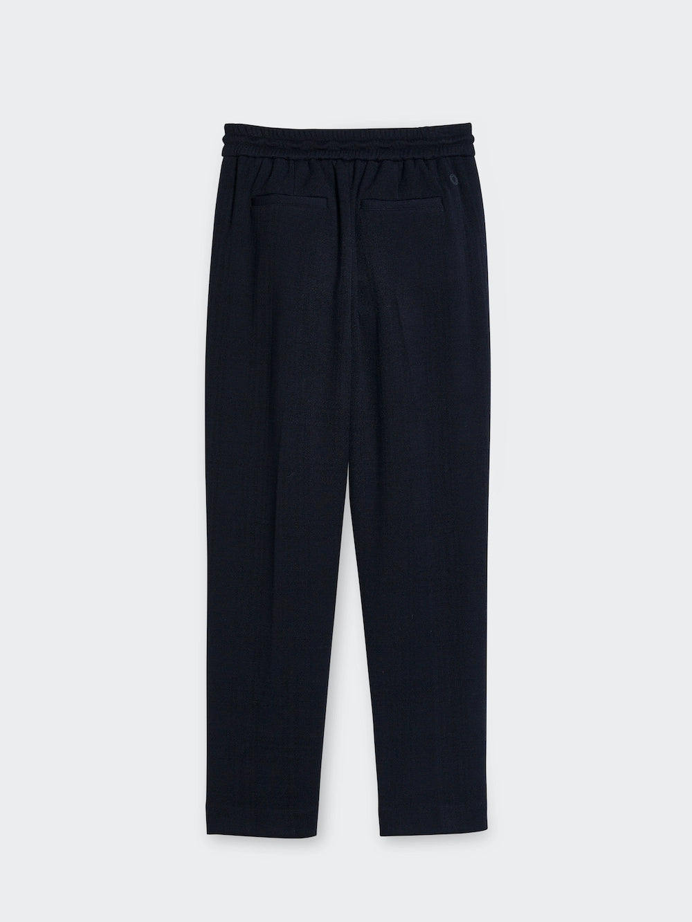 straight string pants navy back