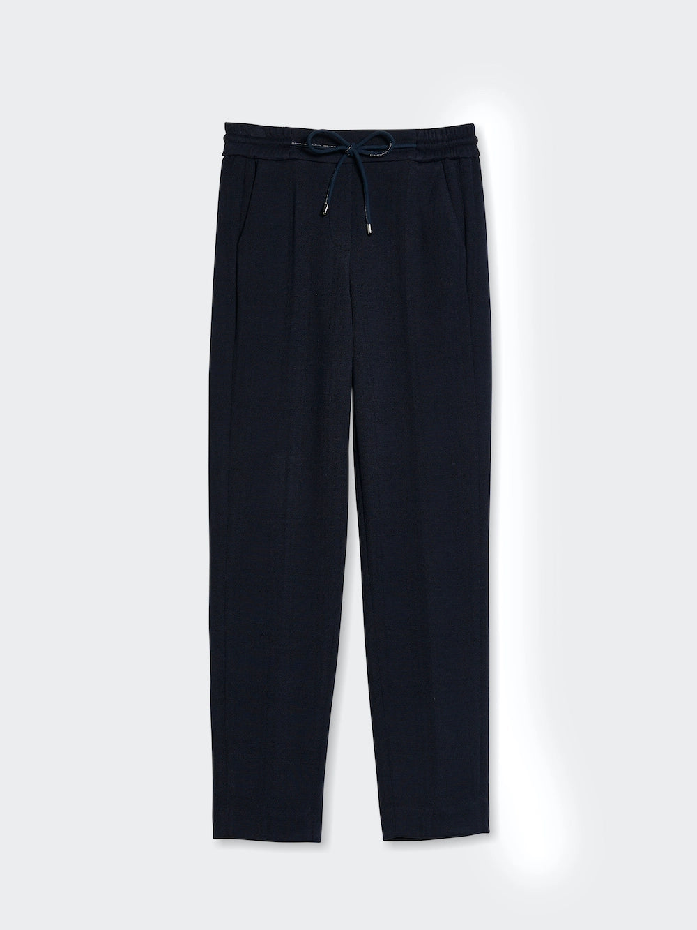 straight string pants navy front