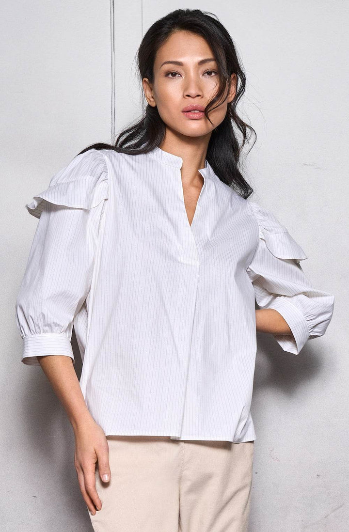 Stripes Blouse with Volants - SPOON