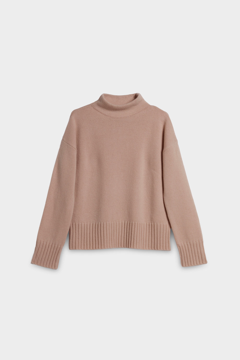 tubular high neck cashmere sweater