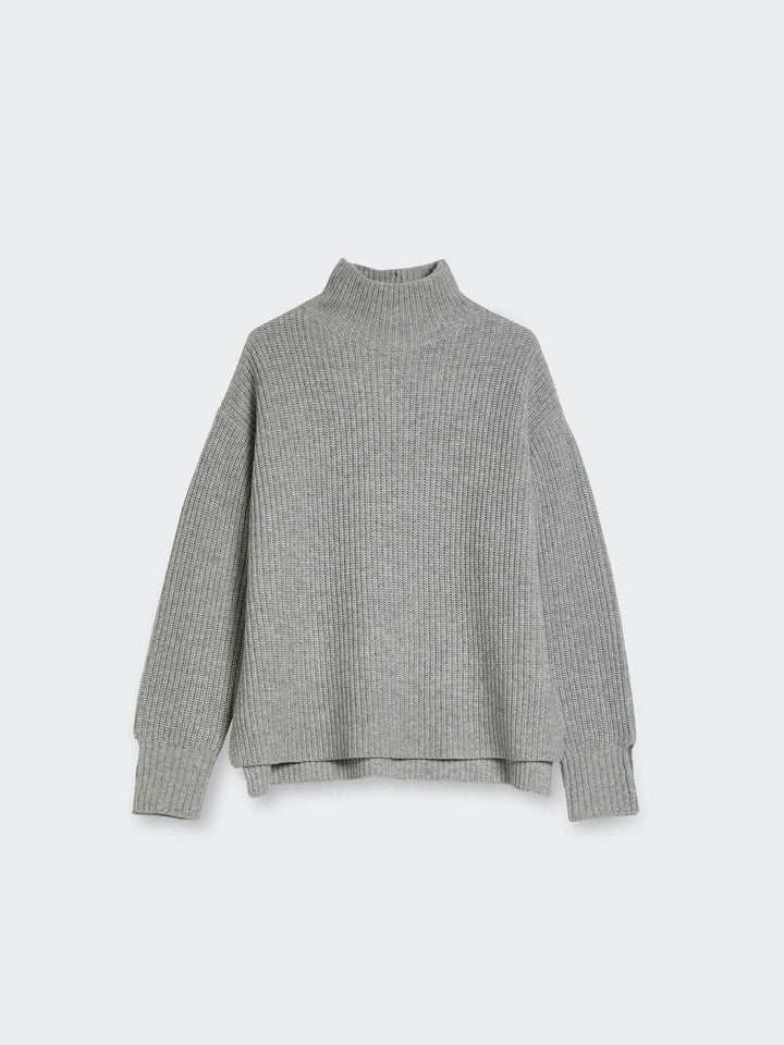Turtle Neck Chunky Wool-Cashmere Sweater - SPOON