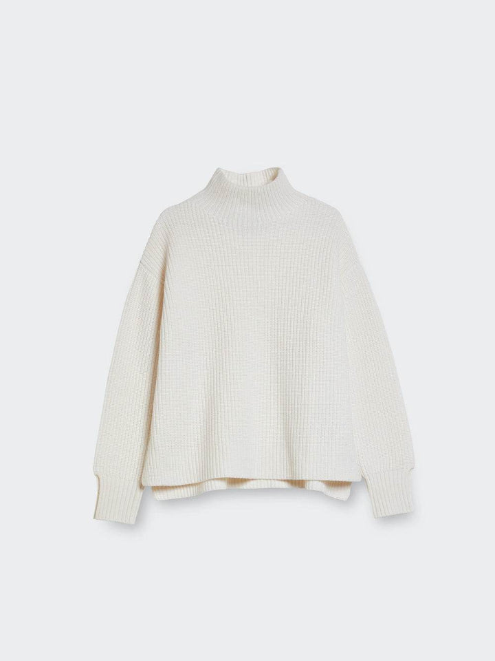 Turtle Neck Chunky Wool-Cashmere Sweater - SPOON