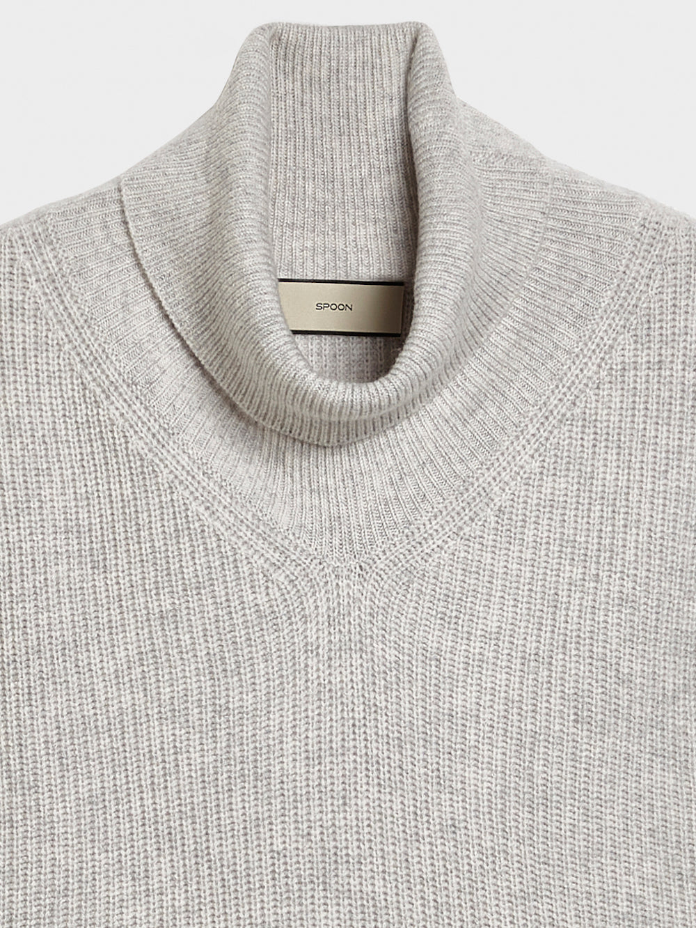 turtle neck cashmere slip over detail