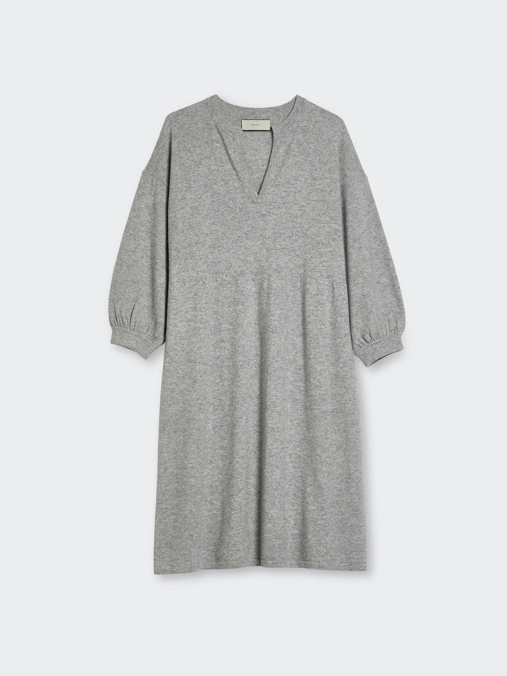 v neck wool cashmere dress front