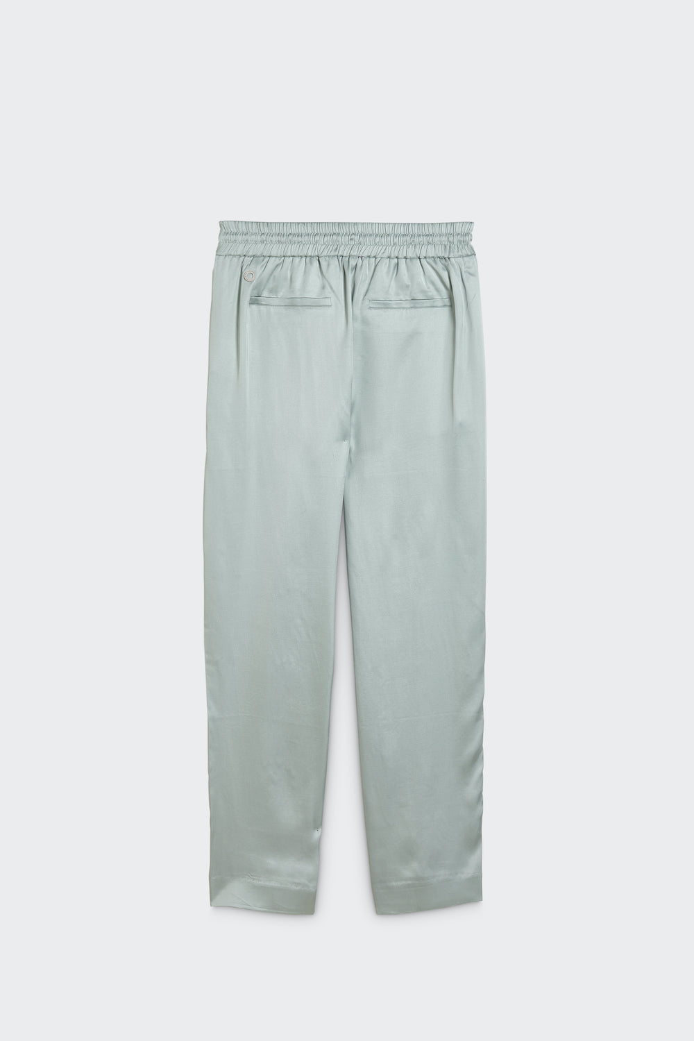 viscose slipover pants with welt pockets mint back