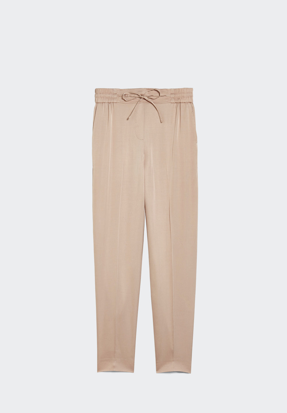 viscose slipover pants with welt pockets front