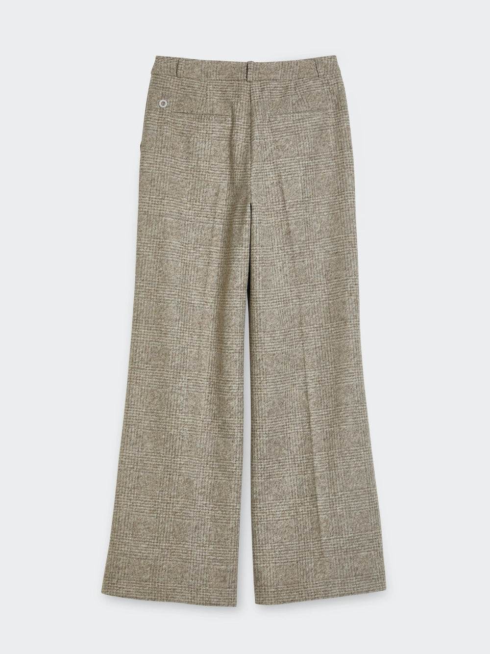Wide Leg Check Pants - SPOON