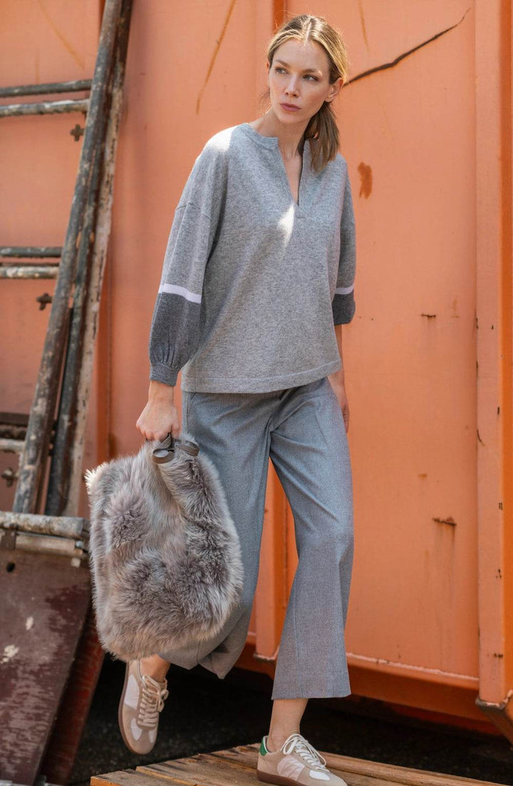 Wide Leg Flannel Pants - SPOON