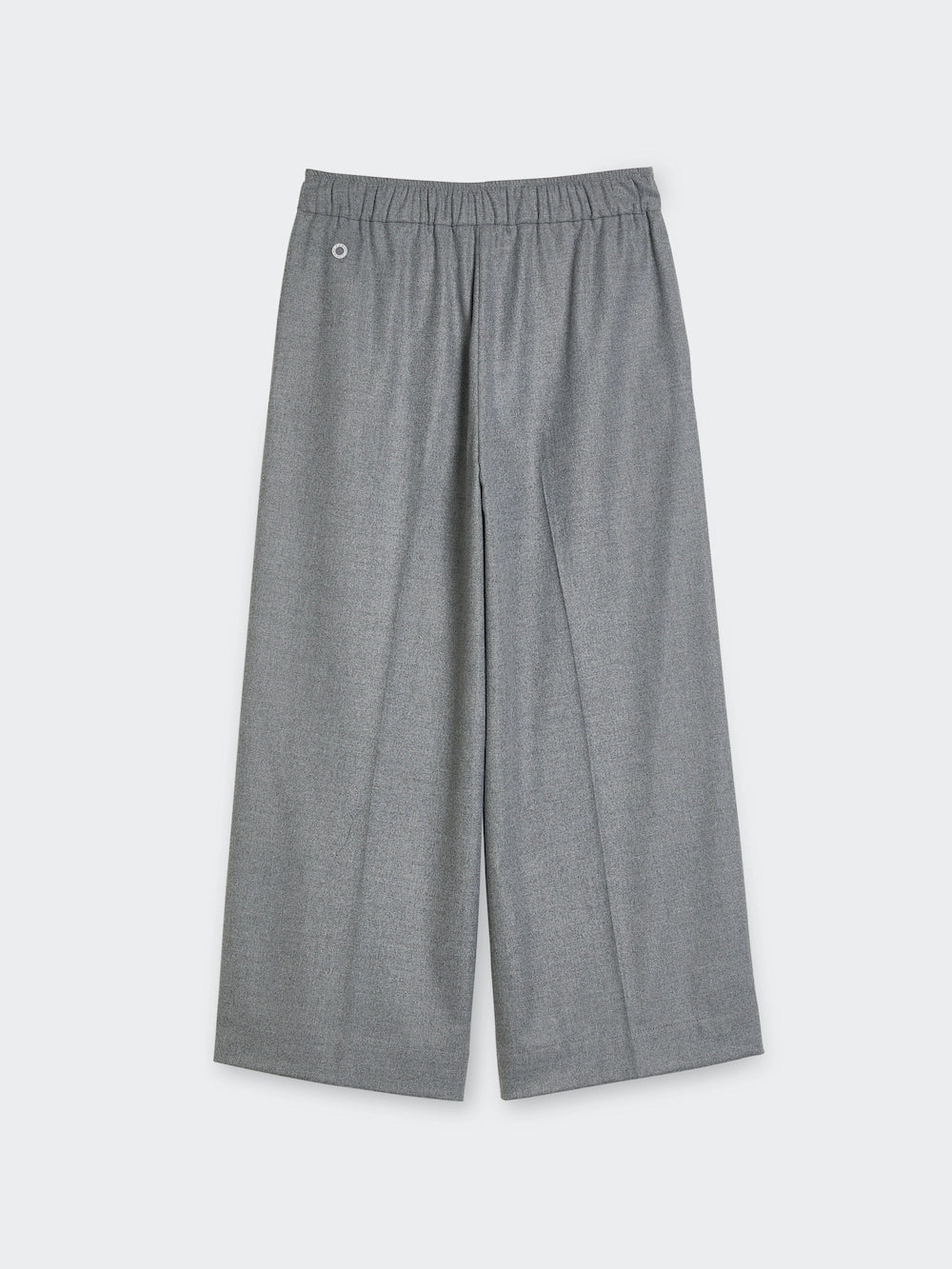 wide leg flannel pants grey back